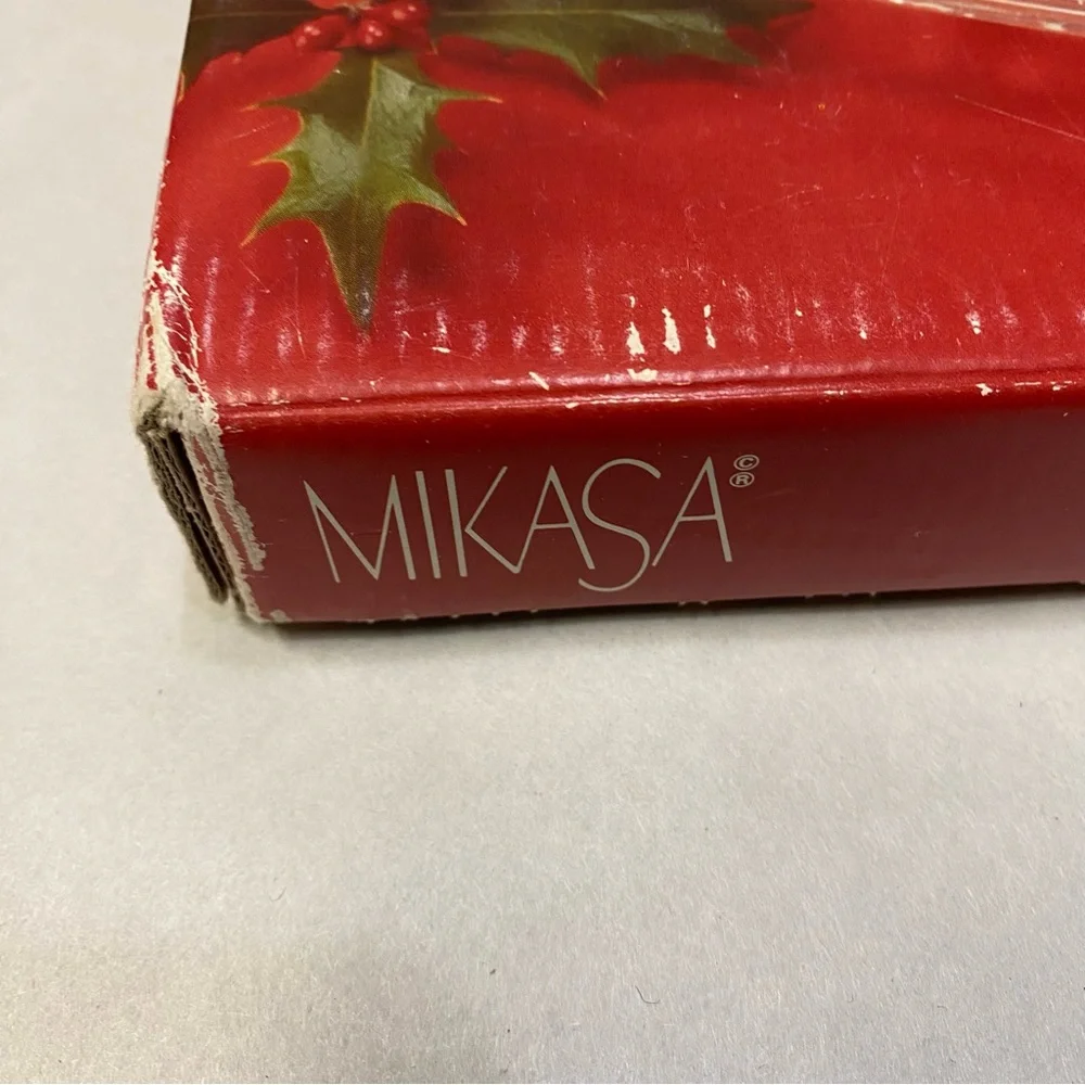 Vintage Mikasa Christmas Carol Canape Tray Germany Frosted Angels NIB NWT